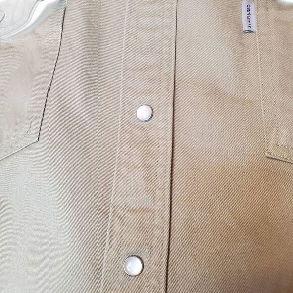 Carhartt Western Style Pearl Snap Heavy Weight Work Shirt Size 3X - Picture 6 of 10